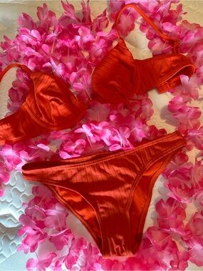 Orange Women’s Bikini Set - Stylish Two-Piece Swimwear